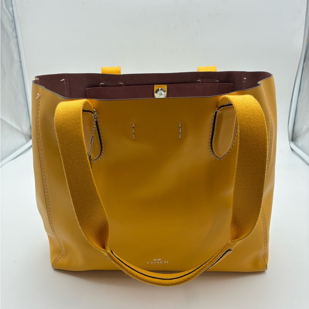 Coach Yellow Derby Leather Tote